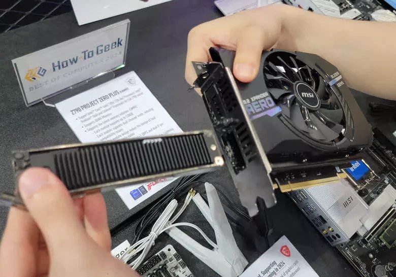 MSI, görüntü kartına benzeyen, çalışırken değiştirilebilir PCIe Gen 5 SSD genişletme kartını gösteriyor 15 msi goruntu kartina benzeyen calisirken degistirilebilir pcie gen 5 ssd genisletme kartini gosteriyor j9FugG4s