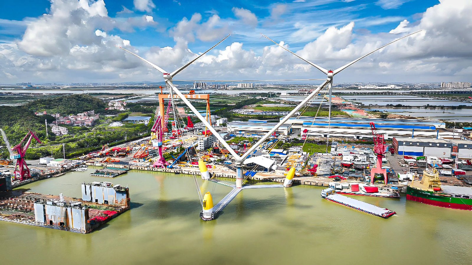 Çin'in yüzen çift rotorlu rüzgar türbini o kadar sağlam ki kasırgalar sırasında bile çalışabiliyor 1 cinin yuzen cift rotorlu ruzgar turbini o kadar saglam ki kasirgalar sirasinda bile calisabiliyor eTHCuH1r