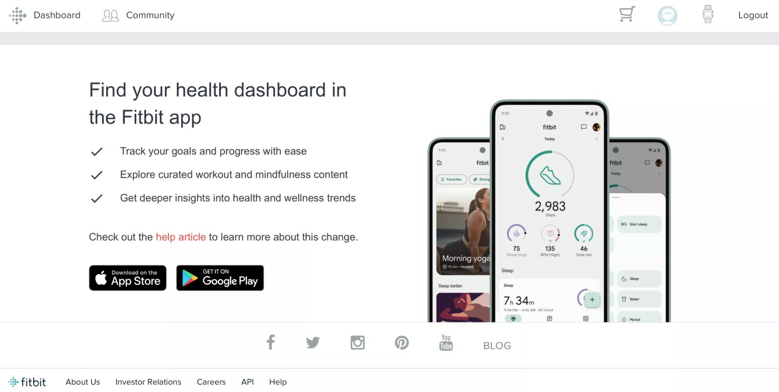 google web uygulamasi arayuzunu kaldirarak fitbiti kullanicilar icin mahvetmeye devam ediyor 1 K2vT5nRN
