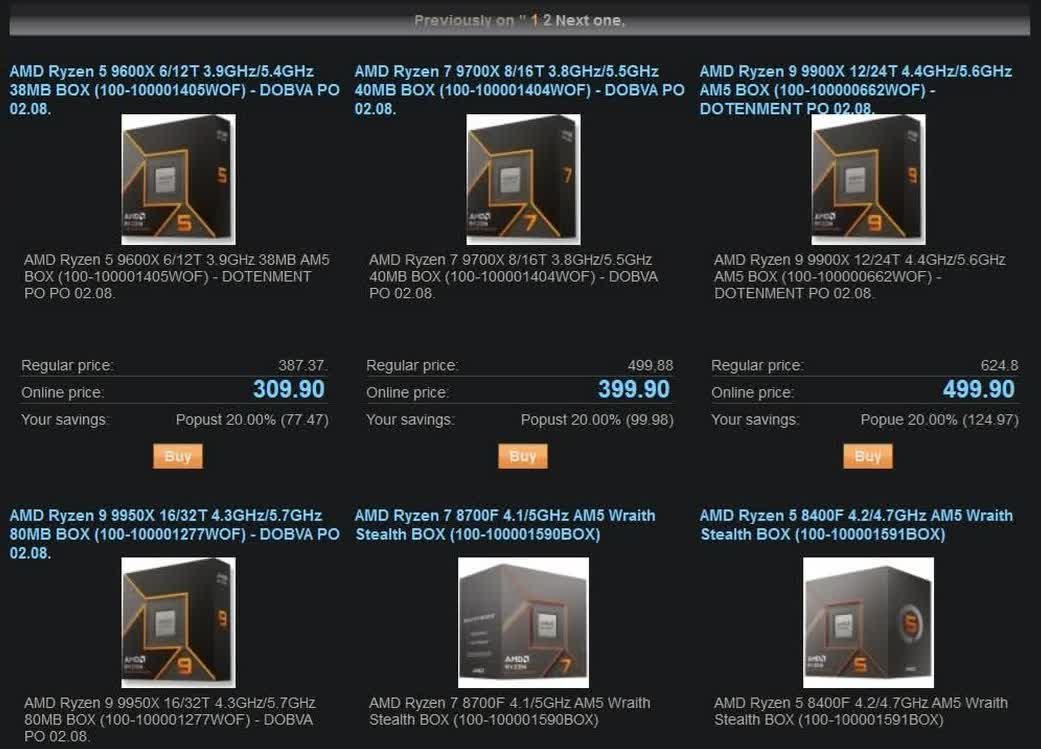 ilk amd ryzen 9000 zen 5 listeleri zen 4ten daha dusuk fiyatlara isaret ediyor l4hvSS1f