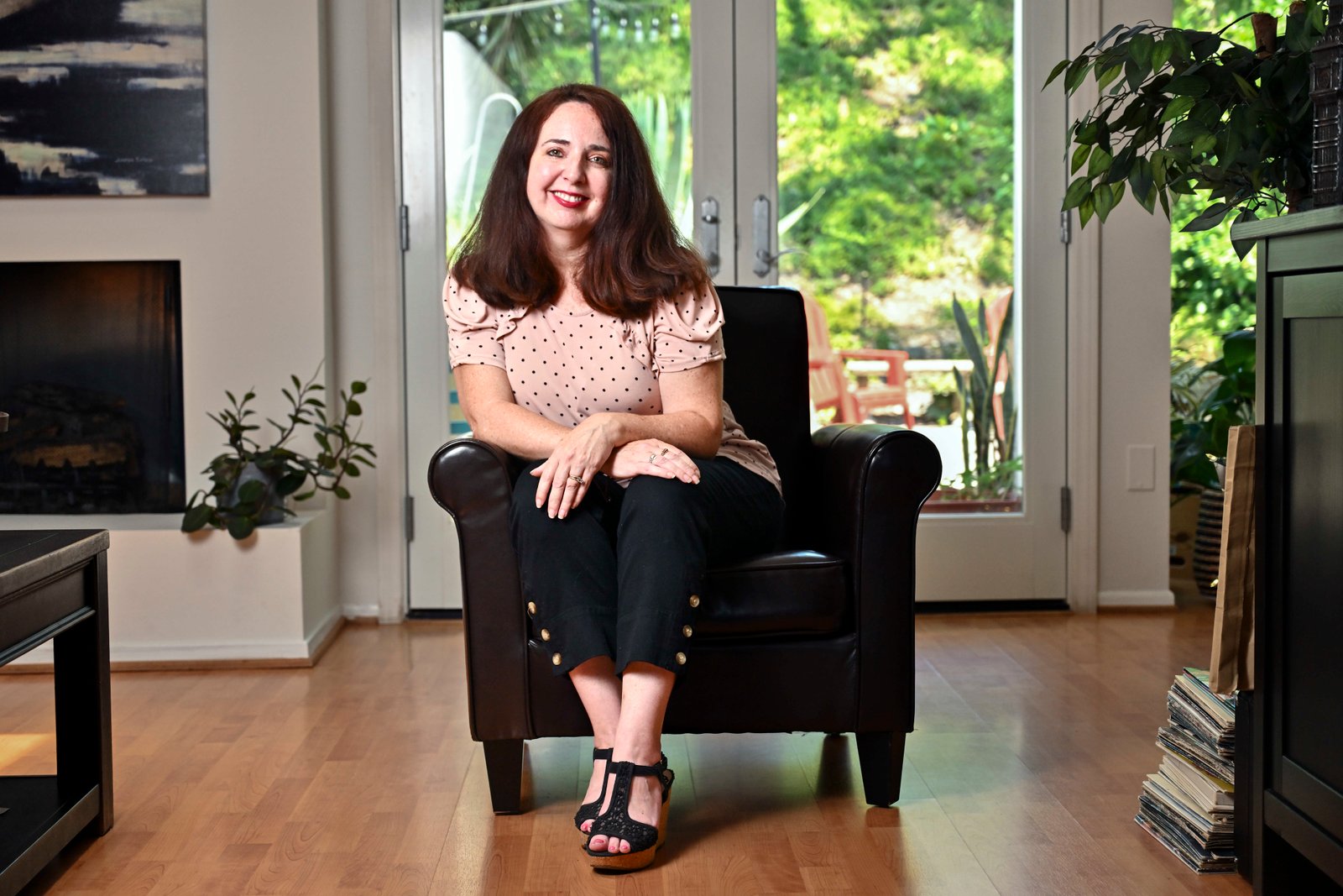 Cancer survivor Kathie Simpson in her Mission Viejo, CA, home...