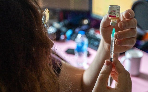 Violet Rin, a transgender woman in Florida, gives herself estrogen injections once a week. (Francine Orr/Los Angeles Times/TNS)