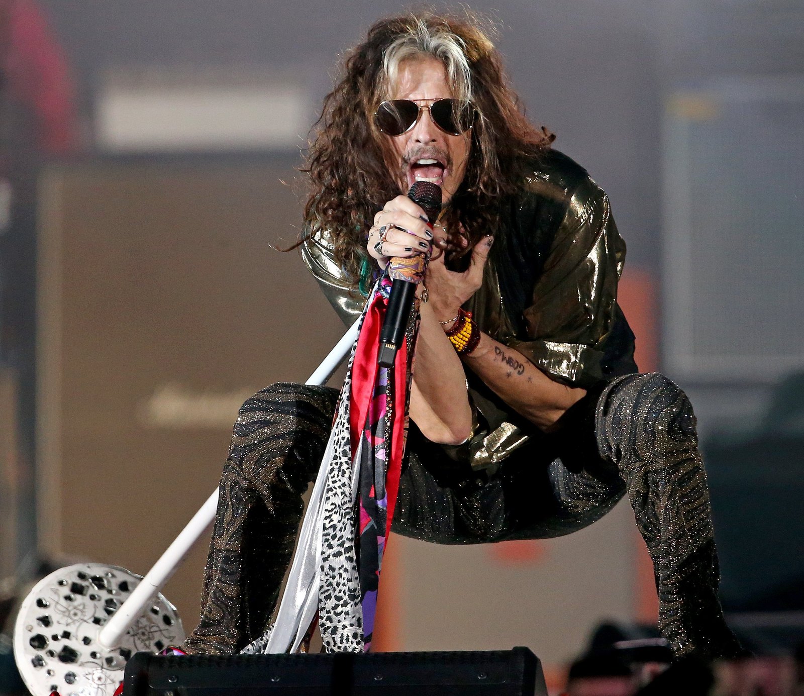 BOSTON, MA &ndash; September 8: Steven Tyler of Aerosmith performs...